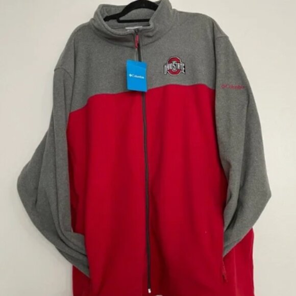 Men’s Columbia Ohio State Buckeyes Flanker Fleece Medium Weight Jacket 4XT - Picture 1 of 7